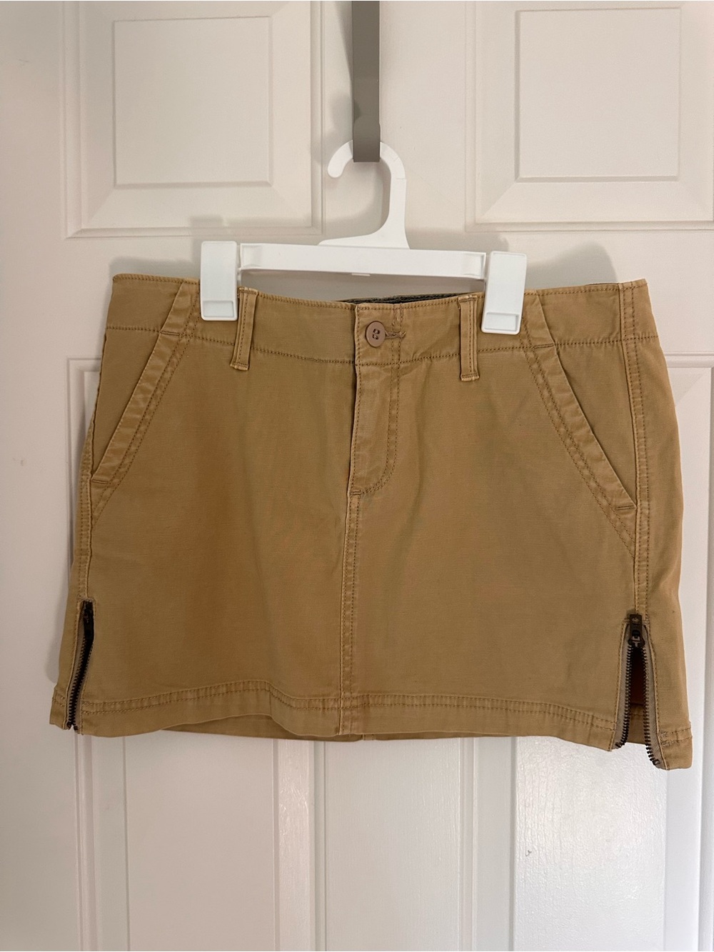 Lucky brand Khaki Mini Skirt with Side Zippers